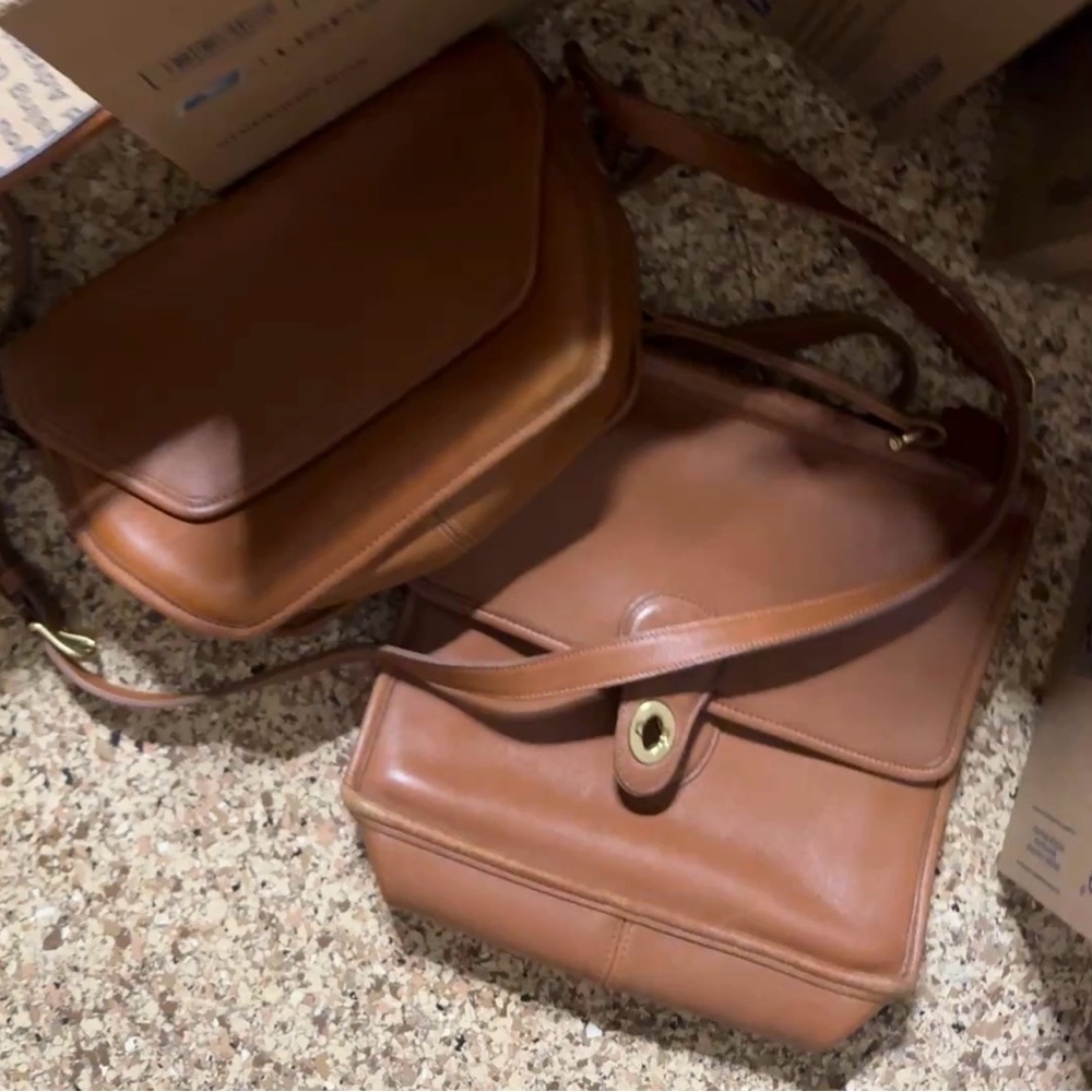Lot of Two Vintage Coach Purses Willis and Geometric shape